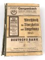 "Adressbuch für Pforzheim und Umgebung 1943" unter DIN A4, stark gebraucht, Einband lose