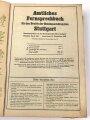 "Amtliches Fernsprechbuch für den Bezirk der Reichspostdirektion Stuttgart 1941" über DIN A4, stark gebraucht