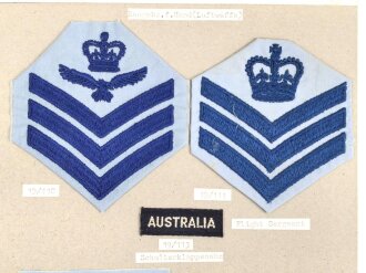 Australien, Sammlung Abzeichen Luftwaffe, auf Karton...