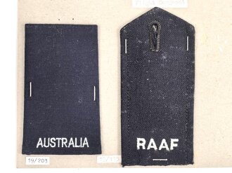 Australien, Sammlung Rangabzeichen Luftwaffe, auf Karton getackert