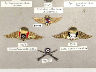 Dominikanische Republik, Sammlung verschiedener Abzeichen und Mützenabzeichen