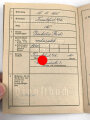 Organisation Todt - Dienstbuch eines Angehörigen aus Frankfurt mit einem Schreiben zur Entlassungsbeihilfe datiert 1941