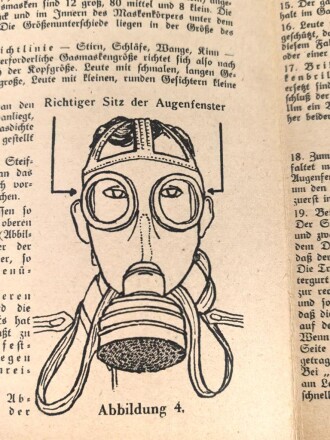 Gasschutztafel Ia, Die Gasmaske 30, ausgegeben Februar 1940, DIN A5, 10 Seiten