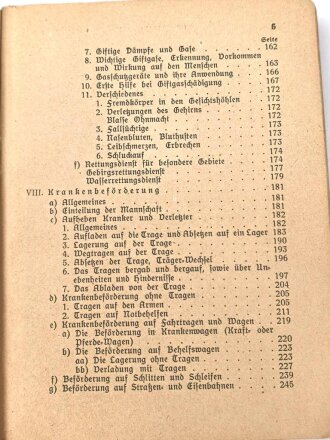 "Amtliches Unterrichtsbuch des Deutschen Roten Kreuzes", datiert 1930, DIN A6, 416 Seiten