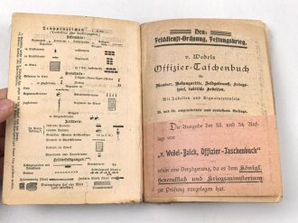 "Offizier-Taschenbuch", datiert 1908, DIN A6,...