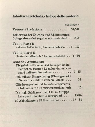 "Deutsch - Italienisches für Wehrmacht und Wehrtechnik", datiert 1937, DIN A6