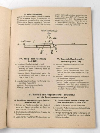 Luftwaffe, Merkblatt 201, Wichtige Grundregeln der angewandten Navigation, Oktober 1943, über DIN A6