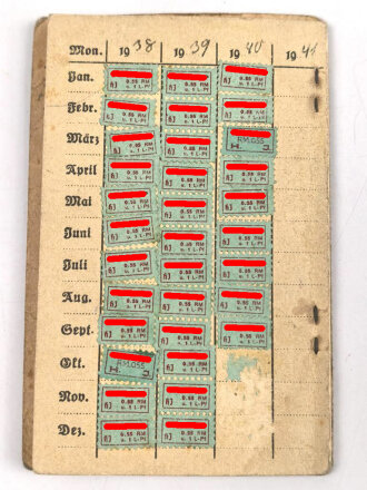 Deutsches Jungvolk /Hitler Jugend, Mitgliedsausweis eines Angehörigen des Gebiet 13 ( Baden), 1934-1940