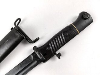 Norwegen,  Seitengewehr Modell  84/98 der Wehrmacht aptiert für Modell 1957 Selbstladegewehr mit Tragehaken für ein U.S. Lochkoppel