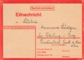 Drei Lebenszeichenkarten einer Familie aus Dortmund an Ihre Tochter. Alle datiert 1944, am 23.5.44 " Bis auf Kellerinhalt alles verloren, alle drei gesund, sei vergnügt" Lebenszeichenkarten wurden nach den Bombennächten verschickt