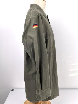 Bundeswehr, Feldhemd oliv, datiert 1989, leicht gebraucht