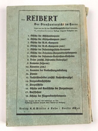 "Der Dienstunterricht im Heere, Ausgabe für den Schützen der Schützenkompanie" datiert 1940, 340 Seiten, DIN A5, gebraucht