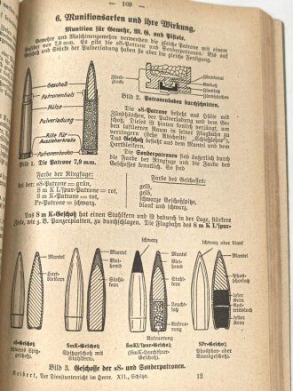 "Der Dienstunterricht im Heere, Ausgabe für den Schützen der Schützenkompanie" datiert 1940, 340 Seiten, DIN A5, gebraucht