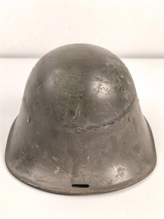 Niederlande 2. Weltkrieg, Stahlhelm ungereinigt, Originallack