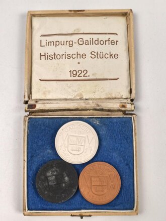 "Gaildorf 1434-1922" Drei Porzellanmedaillen in...