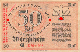 Winterhilfswerk des Deutschen Volkes 1940-41, Wertschein