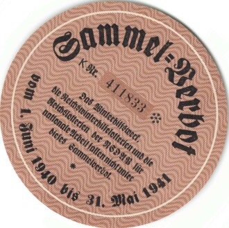 Winterhilfswerk Türplakette "Sammel-Verbot vom 1. Juni 1940 bis 31. Mai 1941" 100mm