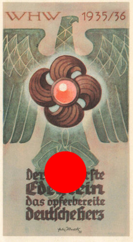 Winterhilfswerk, Türplakette November 1935, 75 x 135mm