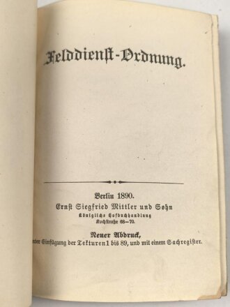 Kaiserreich und 1.Weltkrieg, 4 Dienstvorschriften, alle in schlechtem Zustand