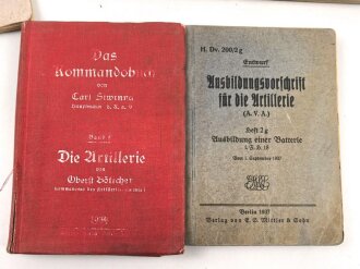 Wehrmacht, 5 Dienstvorschriften zum Thema Artillerie, alle defekt