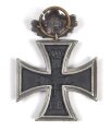 Eisernes Kreuz 2. Klasse 1870 mit Eichenlaub. Einteilige Fertigung, nicht magnetisch. Sammleranfertigung