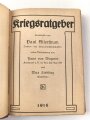 "Kriegsratgeber" Badische Presse Karlsruhe, datiert 1916,  354 Seiten, DIN A6, gebraucht