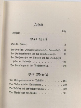 "Hermann Göring - Werk und Mensch", München, 1939, 345 Seiten, gebraucht mit Schutzumschlag