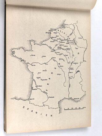 "Mit dem K durch Frankreich - Erinnerungsbilder der Gruppe von Kleist", datiert 1941, 243 Seiten, gebraucht mit Schutzumschlag