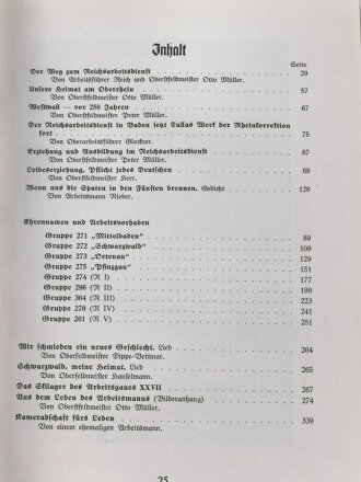 "Grenzland Baden - Spaten zur Hand " datiert 1939, DIN A4, 340 Seiten