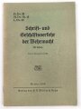 H.Dv. 30 "Schrift- und Geschäftsverkehr der Wehrmacht"  datiert 1939, DIN A5, 39 Seiten