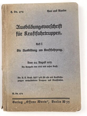 H.Dv. 472 "Ausbildungsvorschrift für...