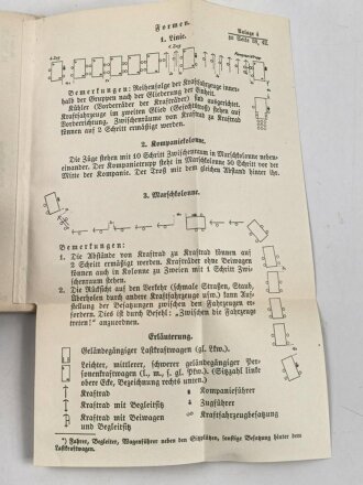 H.Dv. 472 "Ausbildungsvorschrift für Kraftfahrtruppen Heft 1 Die Ausbildung am Kraftfahrzeug" datiert 1933, DIN A6, 210 Seiten, gebraucht