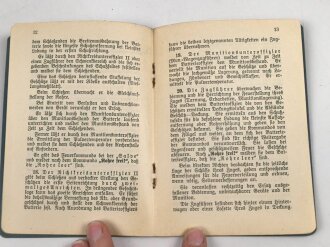 H.Dv. 200/3 "Ausbildungsvorschrift für die Artillerie Heft 3 Ausbildung in der Feuertätigkeit der Batterie" datiert 1933, DIN A6, 23 Seiten, gebraucht