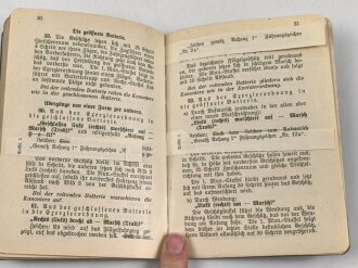 H.Dv. 200/4 "Ausbildungsvorschrift für die Artillerie Heft 4 Ausbildung der bespannten Batterie" datiert 1934, DIN A6, 23 Seiten, gebraucht