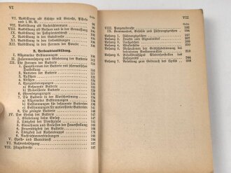 H.Dv. 200/2f "Ausbildungsvorschrift für die Artillerie Heft 2f Ausbildung einer Batterie" datiert 1938, DIN A6, 258 Seiten, gebraucht