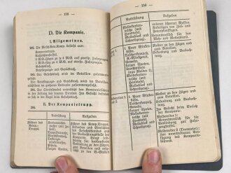 H.Dv. 130/3a "Ausbildungsvorschrift für die Infanterie Heft 3a Die Maschinengewehrkompanie" datiert 1936, DIN A6, 208 Seiten, gebraucht