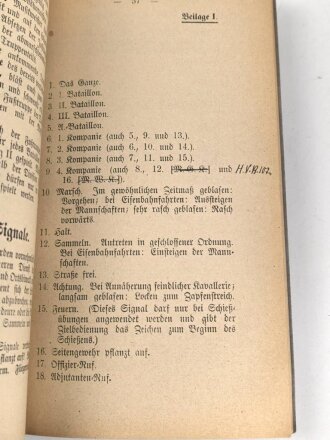 H.Dv. 130 "Ausbildungsvorschrift für die Infanterie" datiert 1922, DIN A6, 97 Seiten, gebraucht