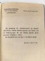 "Schießvorschrift für Gewehr (Karabiner), leichtes Maschinengewehr uns Pistole und die Bestimmung für das Werfen scharfer Handgranaten" datiert 1922, DIN A6, 162 Seiten, gebraucht, Bibliothekseinband ?