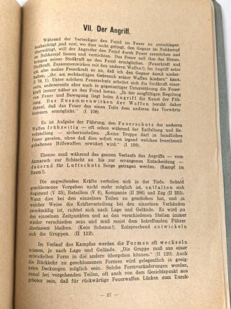 "Die Hauptgrundsätze der A.V.J. (H.Dv. 130 "Ausbildungsvorschrift für die Infanterie)" datiert 1924, DIN A5, 31 Seiten, gebraucht