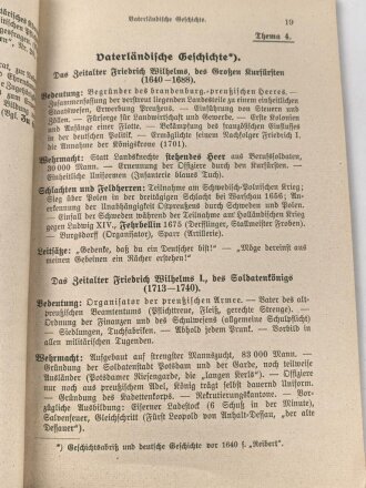 "Offizierthemen - Ein Handbuch für den Offizierunterricht" datiert 1938, DIN A5, 96 Seiten, gebraucht