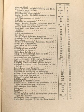 H.Dv. 3/1 "I. Militärstrafgesetzbuch - II. Kriegssonderstrafrechtsverordnung" datiert 1940, DIN A5, 32 Seiten, gebraucht