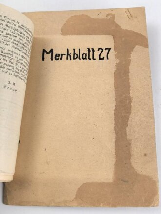 Oberkommando des Heeres, Sammlung von "Merkblätter für die Artillerie" datiert ab 1939