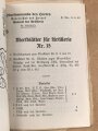 Oberkommando des Heeres, Sammlung von "Merkblätter für die Artillerie" datiert ab 1939