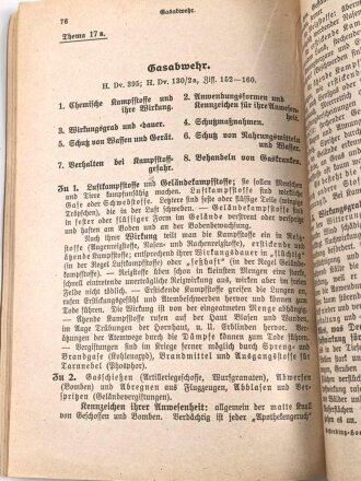 "Offizierthemen - Ein Handbuch für den Offizierunterricht" datiert 1943, DIN A5, 77 Seiten, gebraucht