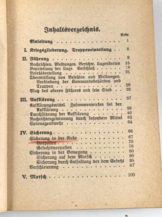 H.Dv. 300/1 "Truppenführung 1. Teil" datiert 1936, DIN A6, 319 Seiten, gebraucht