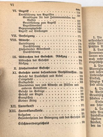 H.Dv. 300/1 "Truppenführung 1. Teil" datiert 1936, DIN A6, 319 Seiten, gebraucht