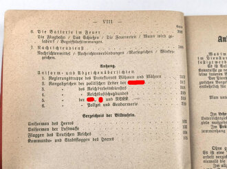 "Der Dienstunterricht im Heere, Ausgabe für den Kanonier (bespannt)" datiert 1941, 319 Seiten, DIN A5, gebraucht