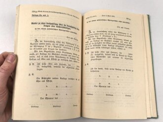 Zu D.V.E. Nr. 362. "Ehrengerichte der Offiziere im Preußischen Heere und Ergänzungsordre" datiert 1910, DIN A5, stark gebraucht