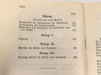 D.V.E. Nr. 130 "Exerzier-Reglement für die Infanterie" datiert 1909, 230 Seiten, DIN A6, gebraucht mit Deckblätter