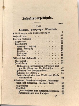 D.V.E. Nr. 414a "Anhang zum Exerzier-Reglement für die Feldartillerie" datiert 1913, 251 Seiten, DIN A6, gebraucht